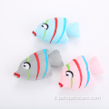Nuovi prodotti per gatti Tre colori giocattolo di pesce catnip